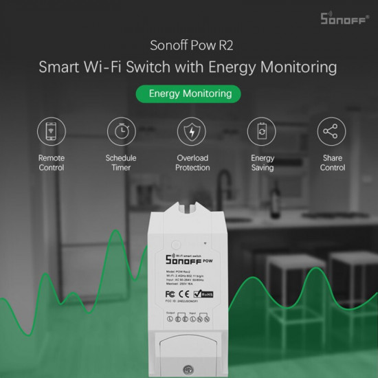 INTERRUPTEUR INTELIGENT SANS FIL AVEC MINUTERIE POW, CONTROLE DE LA CONSOMMATION